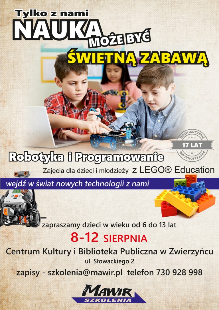 Plakat zajęć Robotyka i Programowanie
